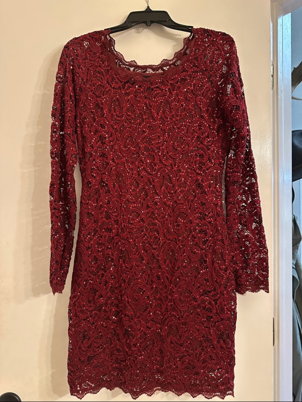 Ruby long sleeve dress with liner.